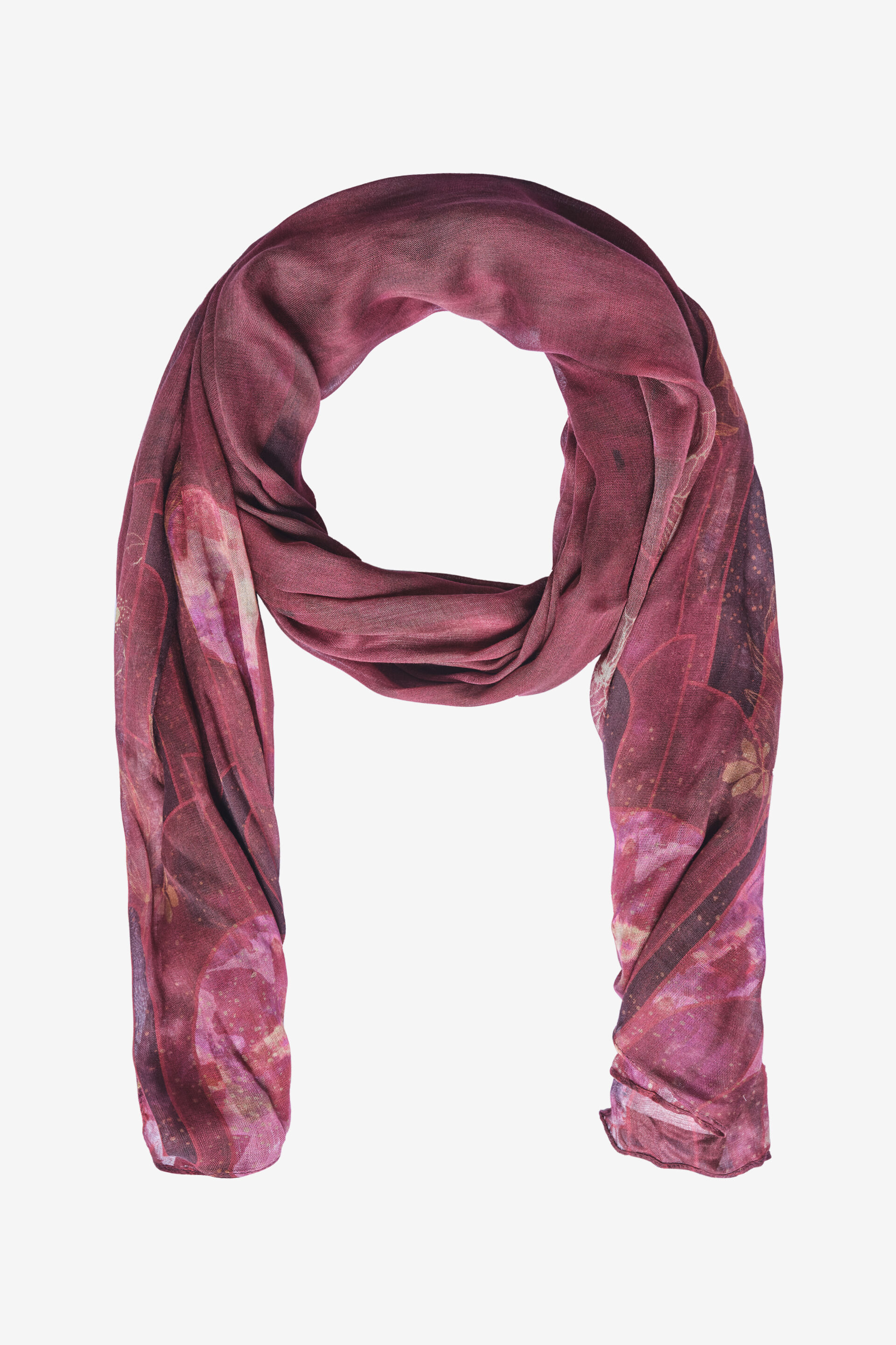 Plum Paisley Modal Scarf, , image 1